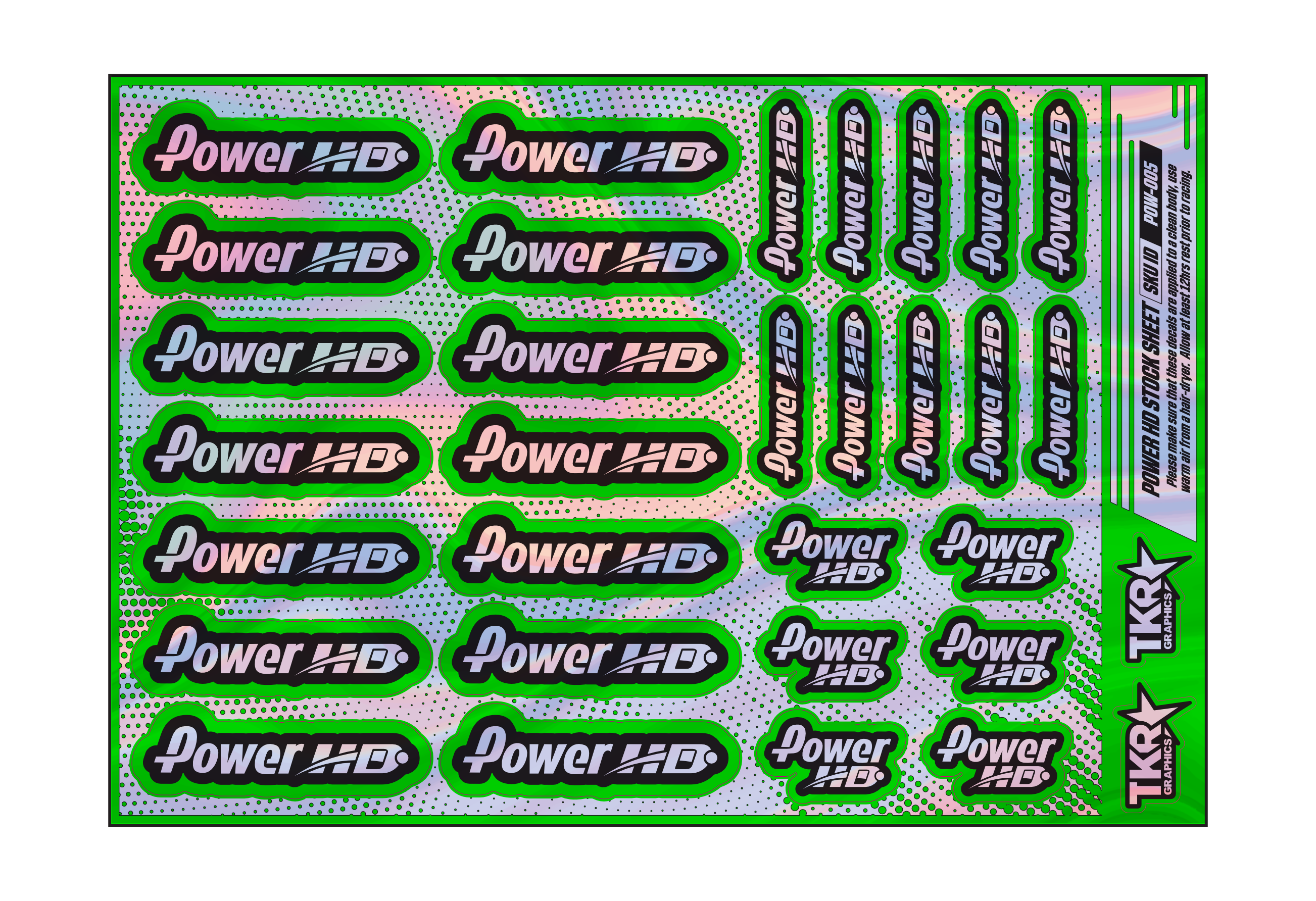 HOLOGRAPHIC POWER HD A5 STOCK SHEET