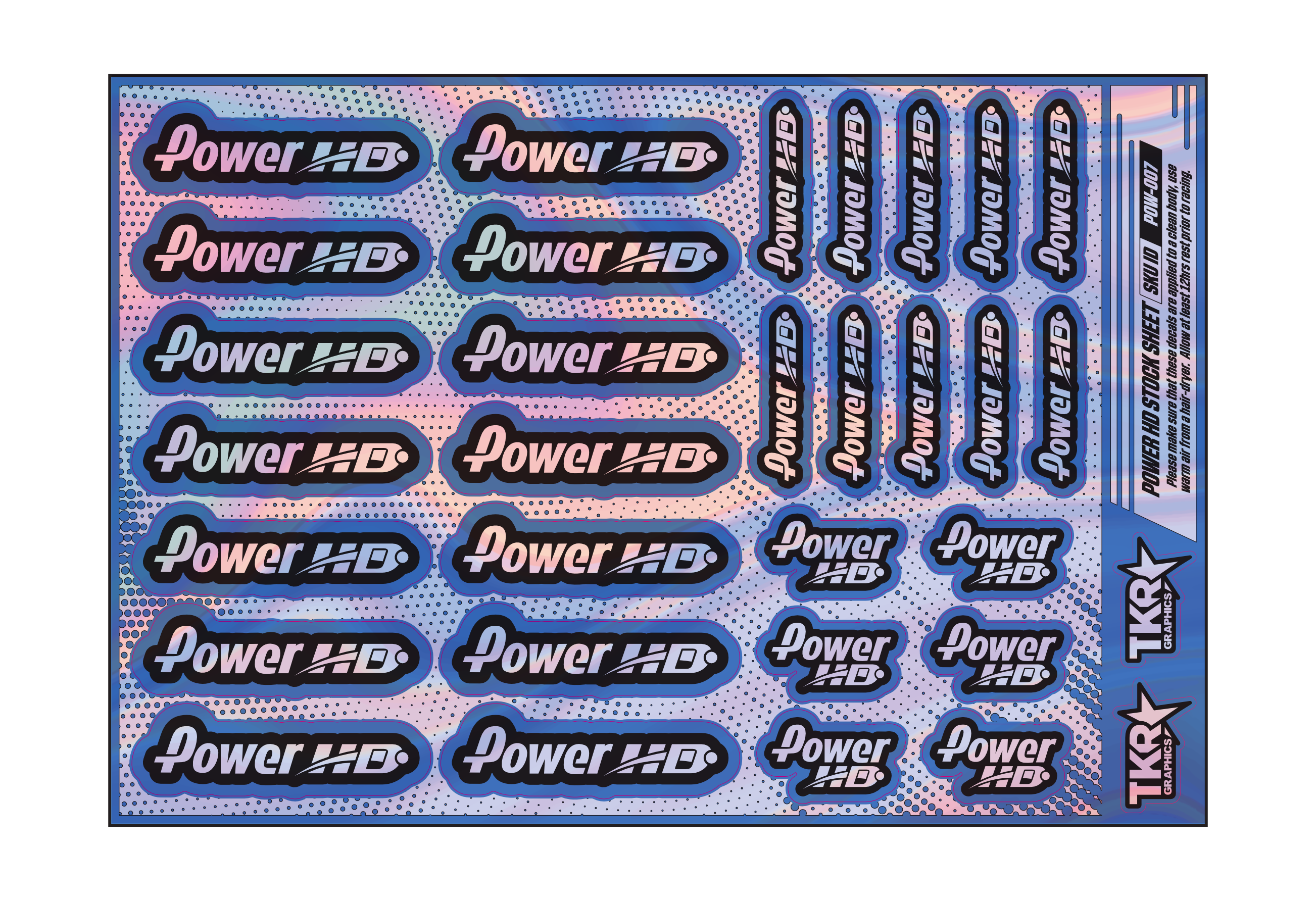 HOLOGRAPHIC POWER HD A5 STOCK SHEET