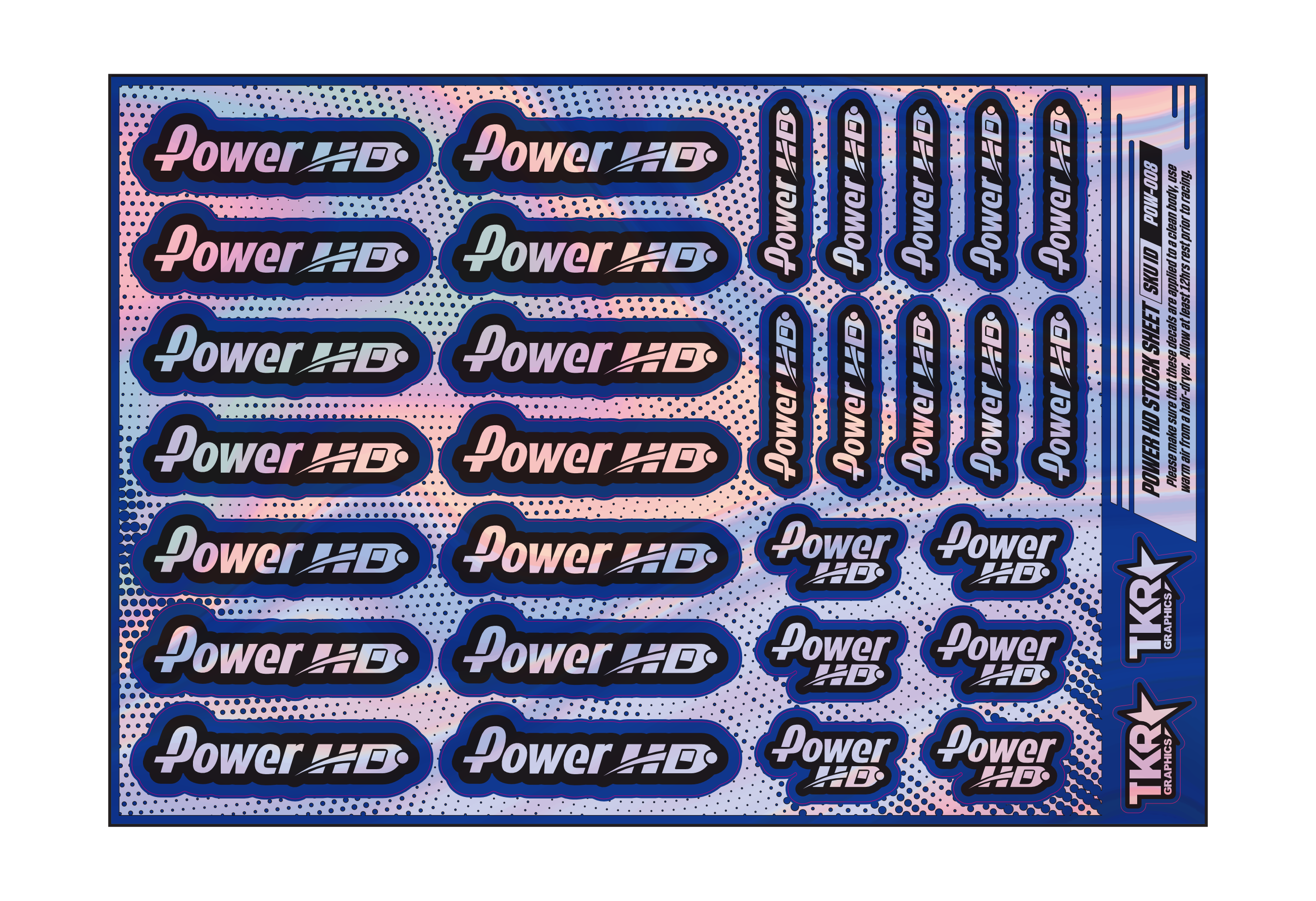 HOLOGRAPHIC POWER HD A5 STOCK SHEET