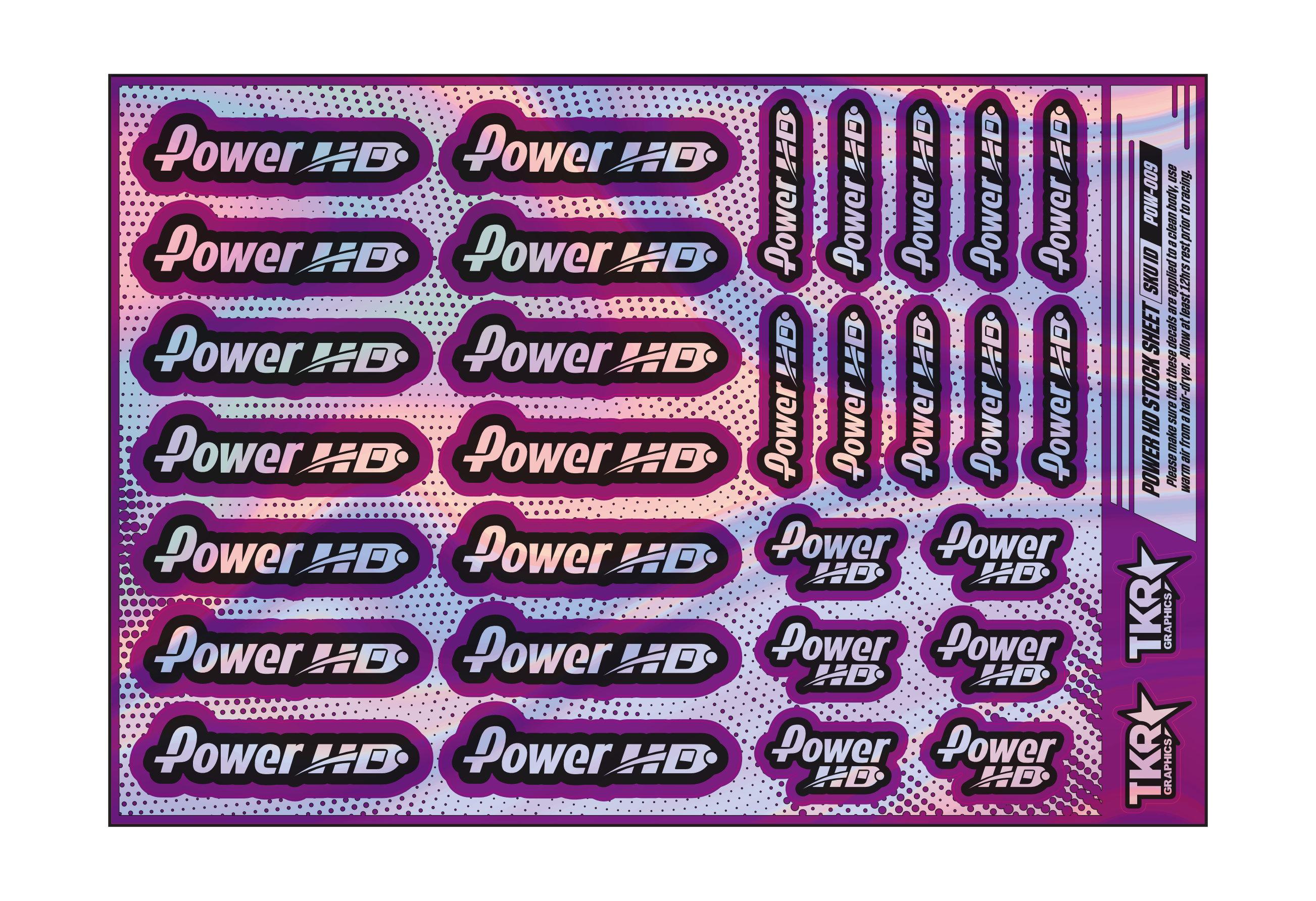 HOLOGRAPHIC POWER HD A5 STOCK SHEET