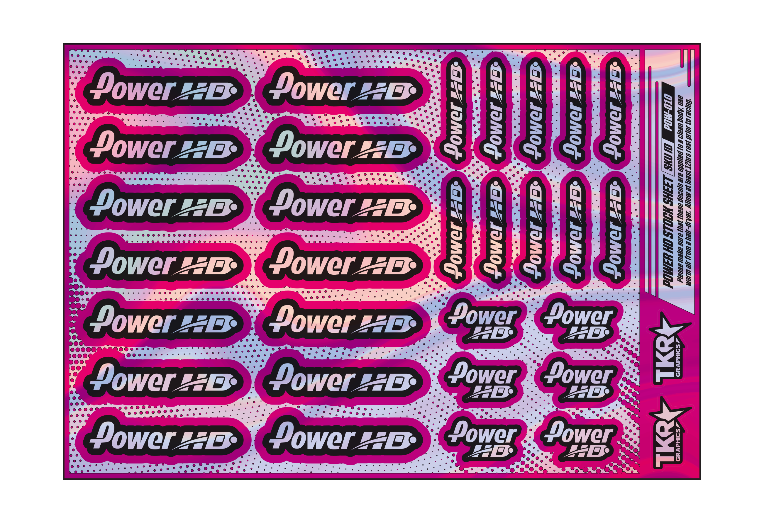 HOLOGRAPHIC POWER HD A5 STOCK SHEET
