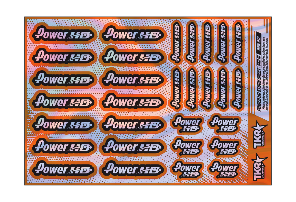 HOLOGRAPHIC POWER HD A5 STOCK SHEET