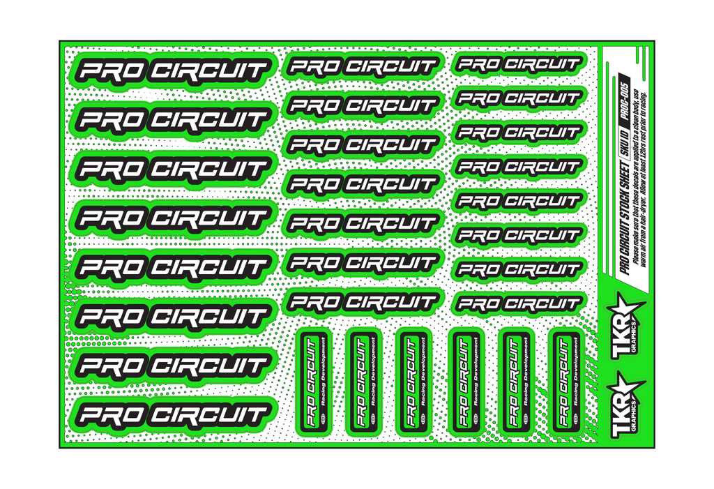 PRO CIRCUIT A5 STOCK SHEET