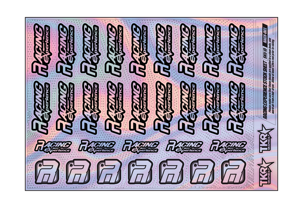 HOLOGRAPHIC RACING EXPERIENCE A5 STOCK SHEET