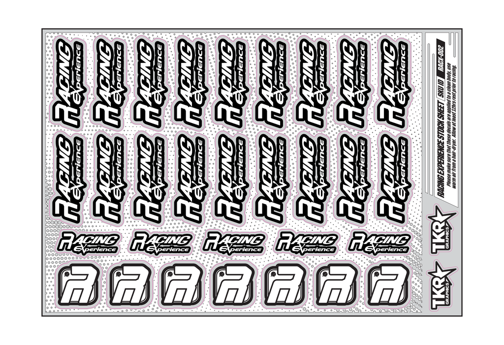 RACING EXPERIENCE A5 STOCK SHEET