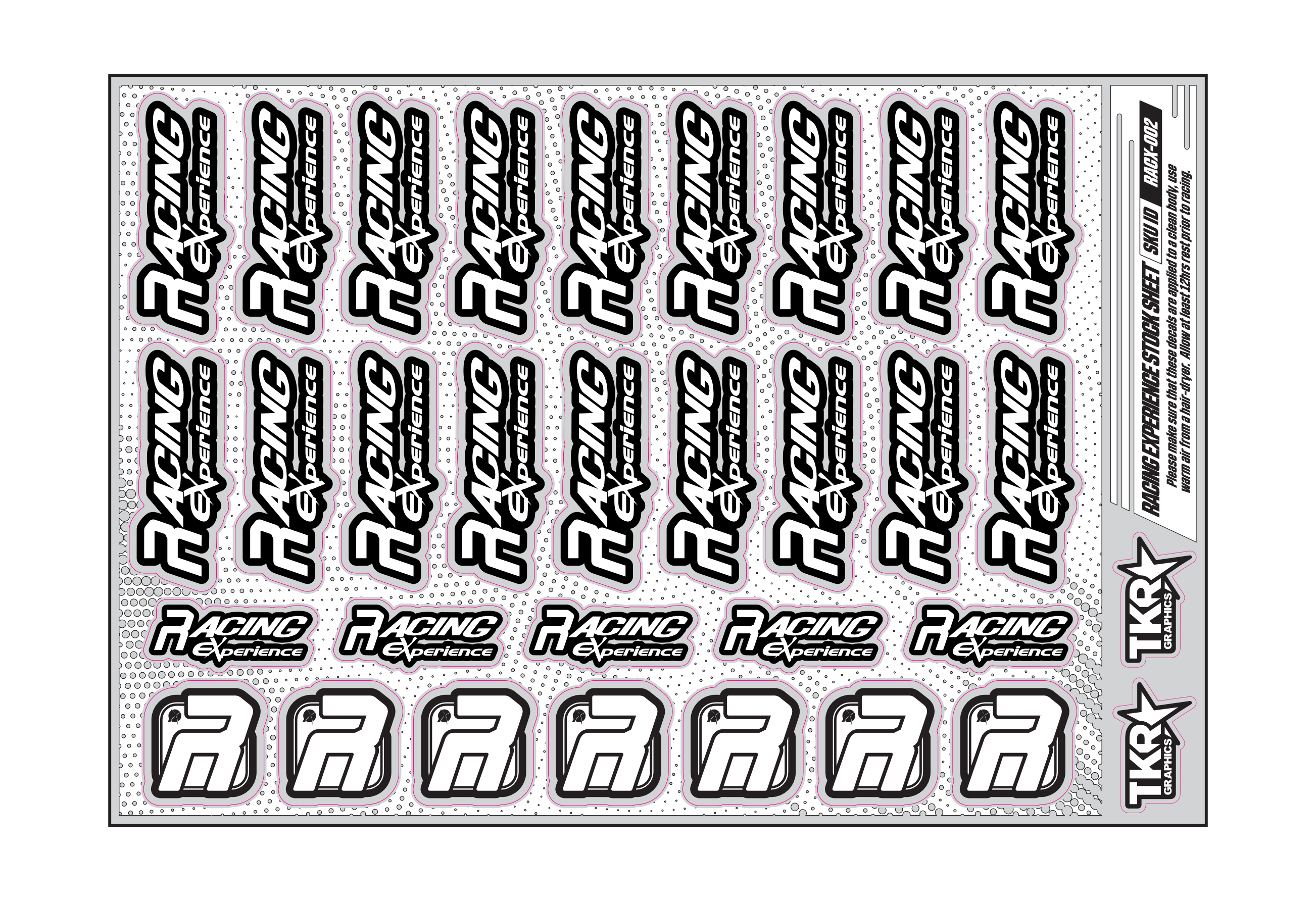 RACING EXPERIENCE A5 STOCK SHEET