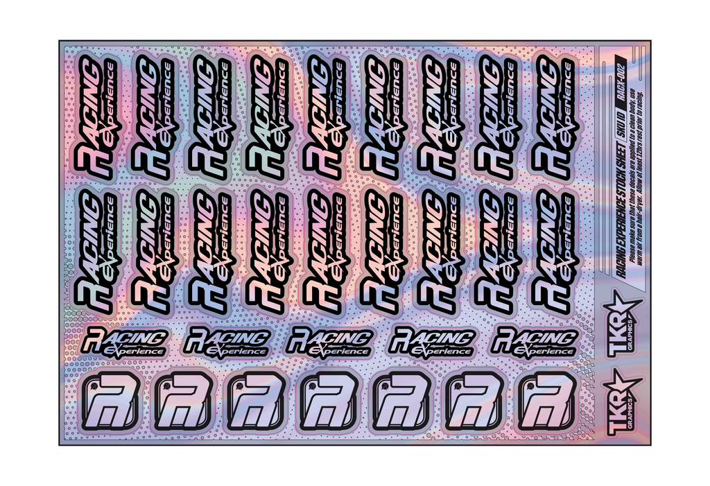 HOLOGRAPHIC RACING EXPERIENCE A5 STOCK SHEET