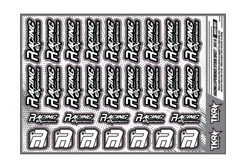 RACING EXPERIENCE A5 STOCK SHEET