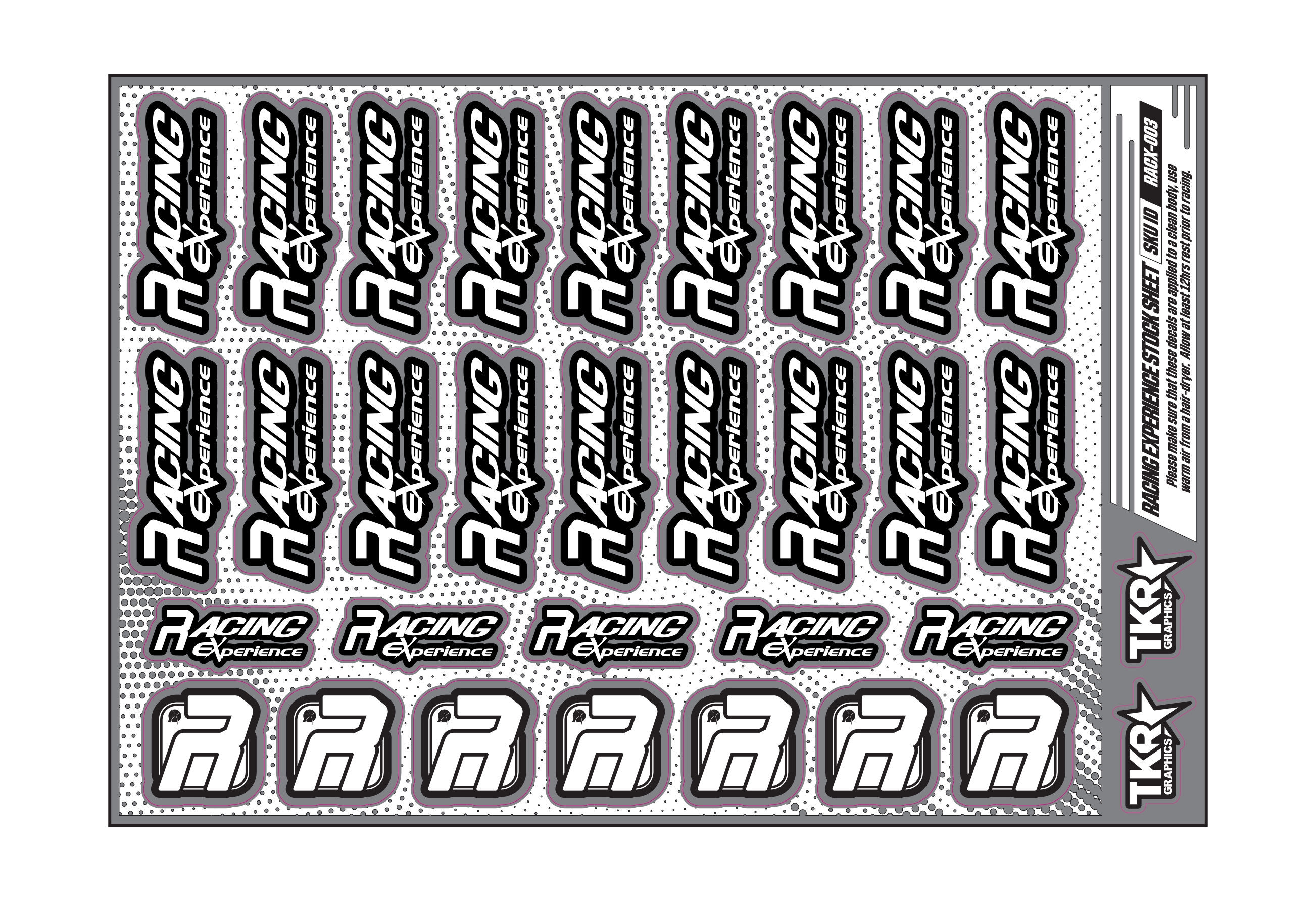 RACING EXPERIENCE A5 STOCK SHEET