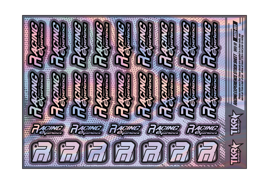 HOLOGRAPHIC RACING EXPERIENCE A5 STOCK SHEET