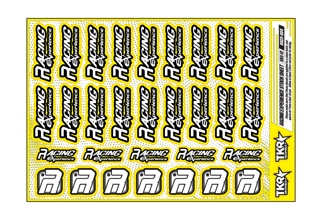 RACING EXPERIENCE A5 STOCK SHEET