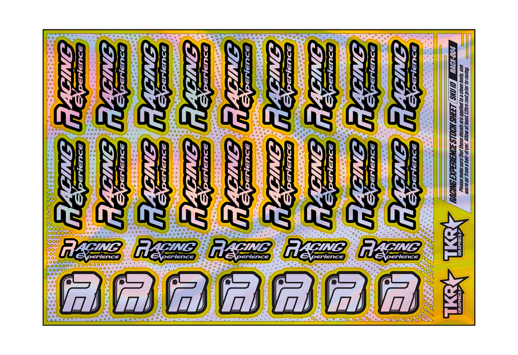 HOLOGRAPHIC RACING EXPERIENCE A5 STOCK SHEET