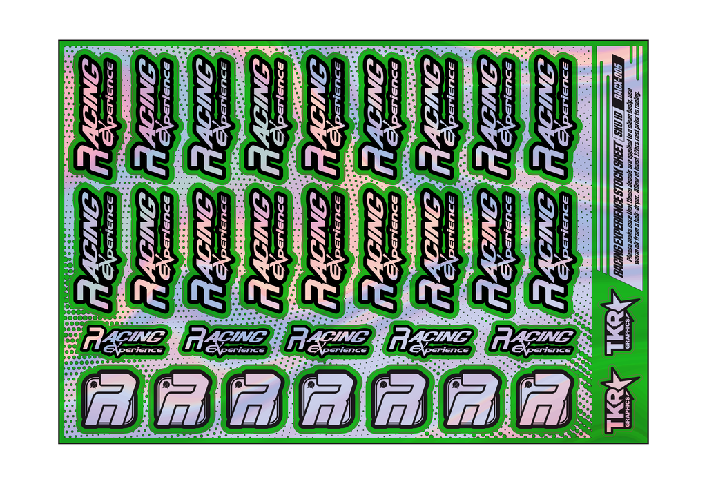 HOLOGRAPHIC RACING EXPERIENCE A5 STOCK SHEET