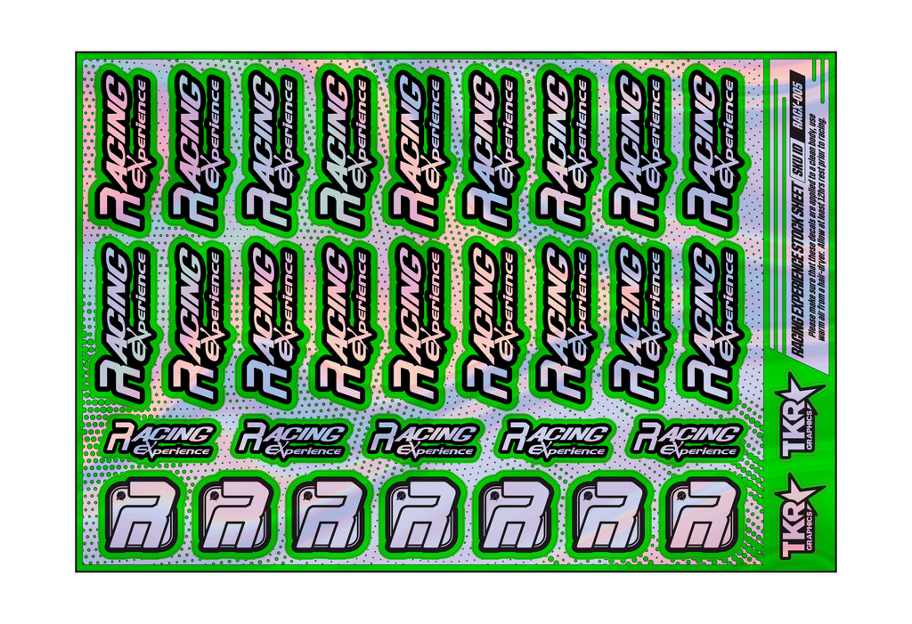 HOLOGRAPHIC RACING EXPERIENCE A5 STOCK SHEET