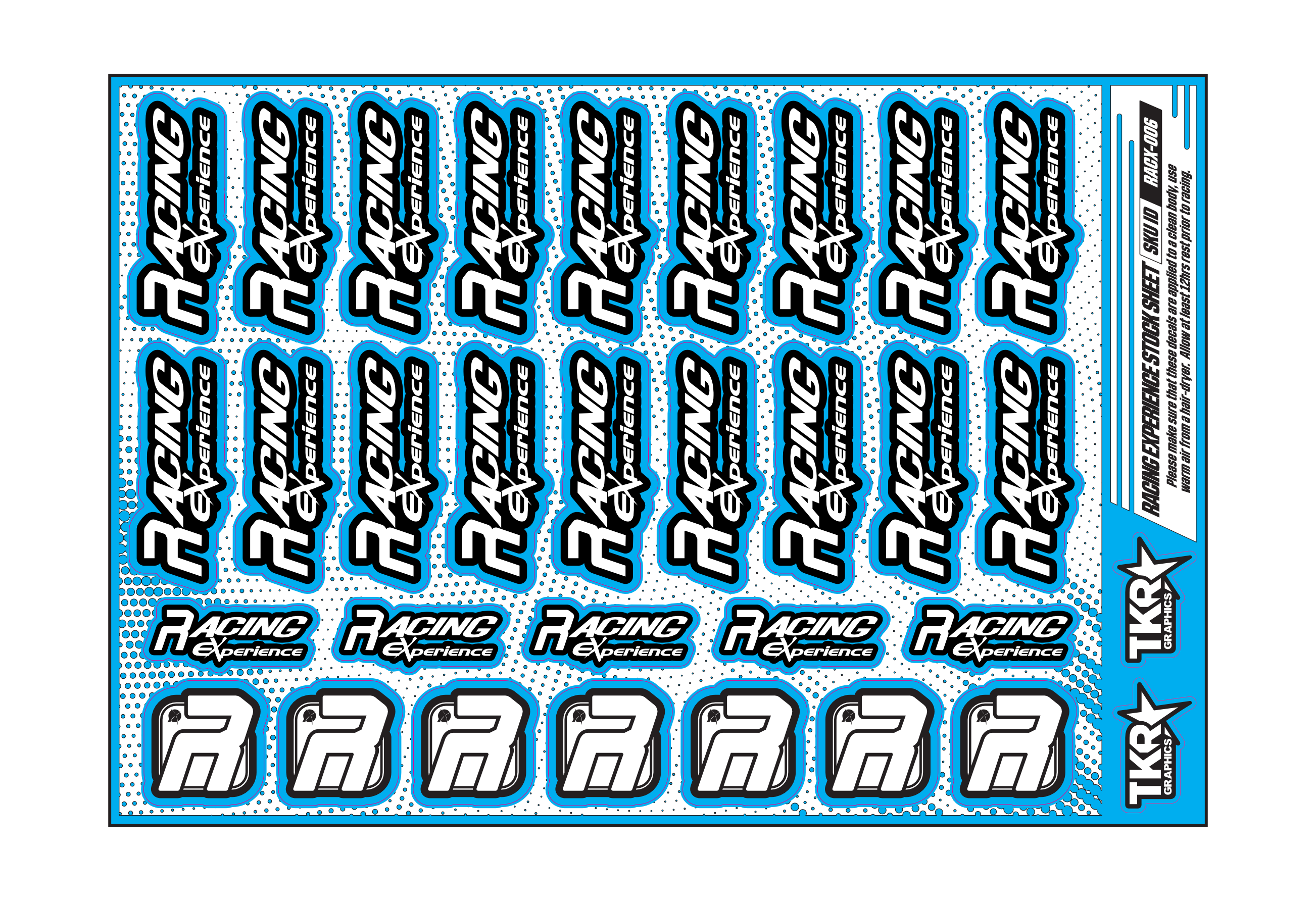 RACING EXPERIENCE A5 STOCK SHEET