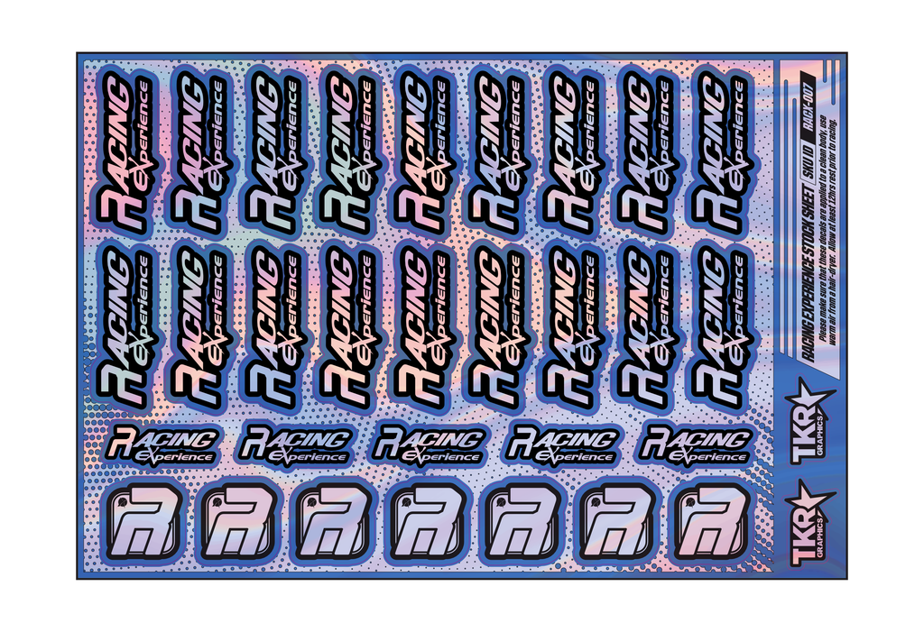 HOLOGRAPHIC RACING EXPERIENCE A5 STOCK SHEET