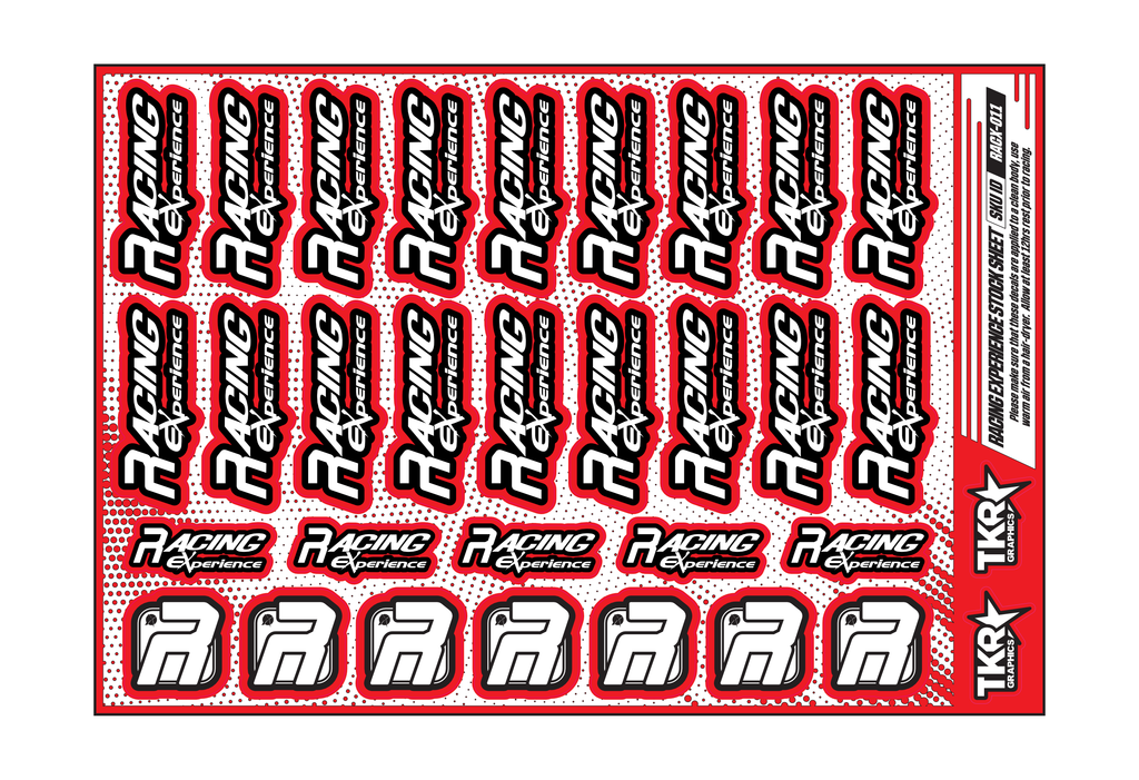 RACING EXPERIENCE A5 STOCK SHEET