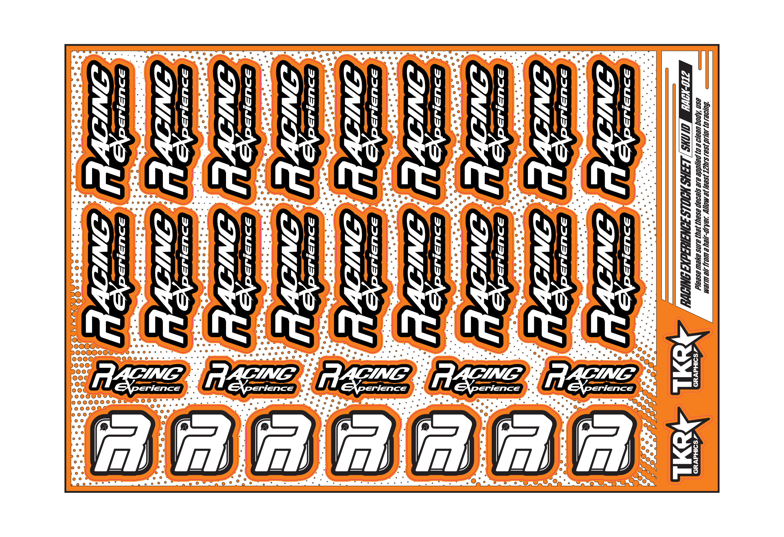 RACING EXPERIENCE A5 STOCK SHEET