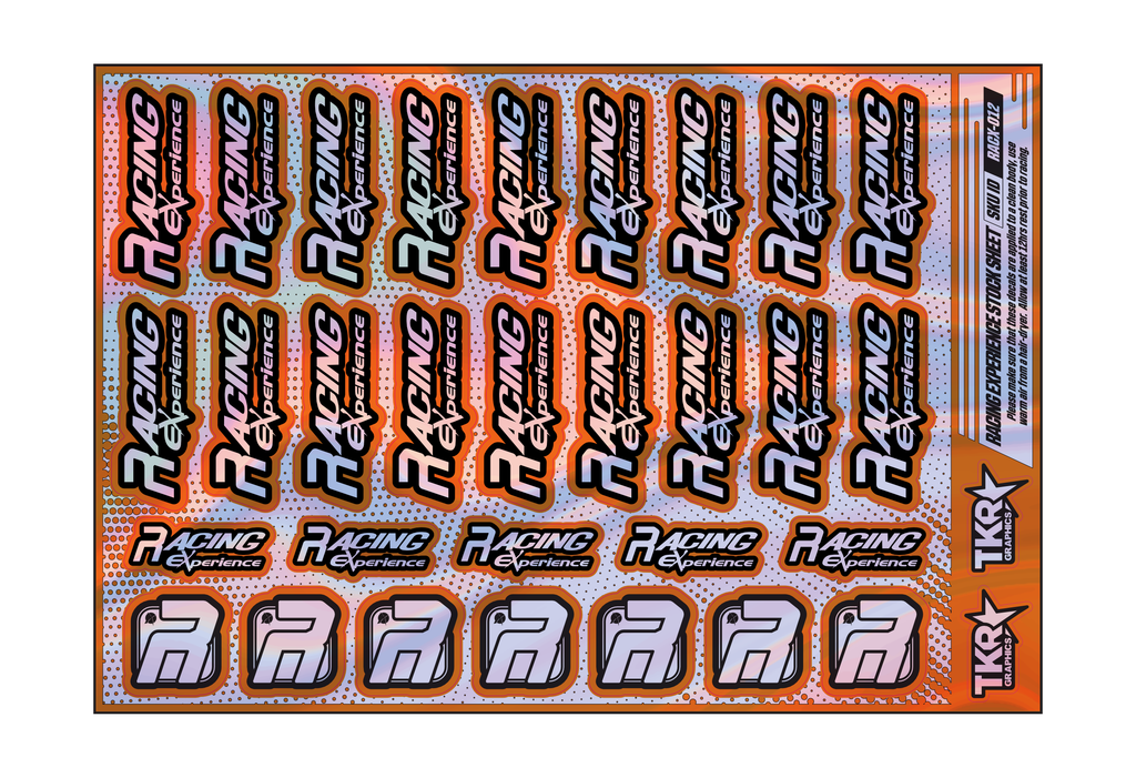 HOLOGRAPHIC RACING EXPERIENCE A5 STOCK SHEET
