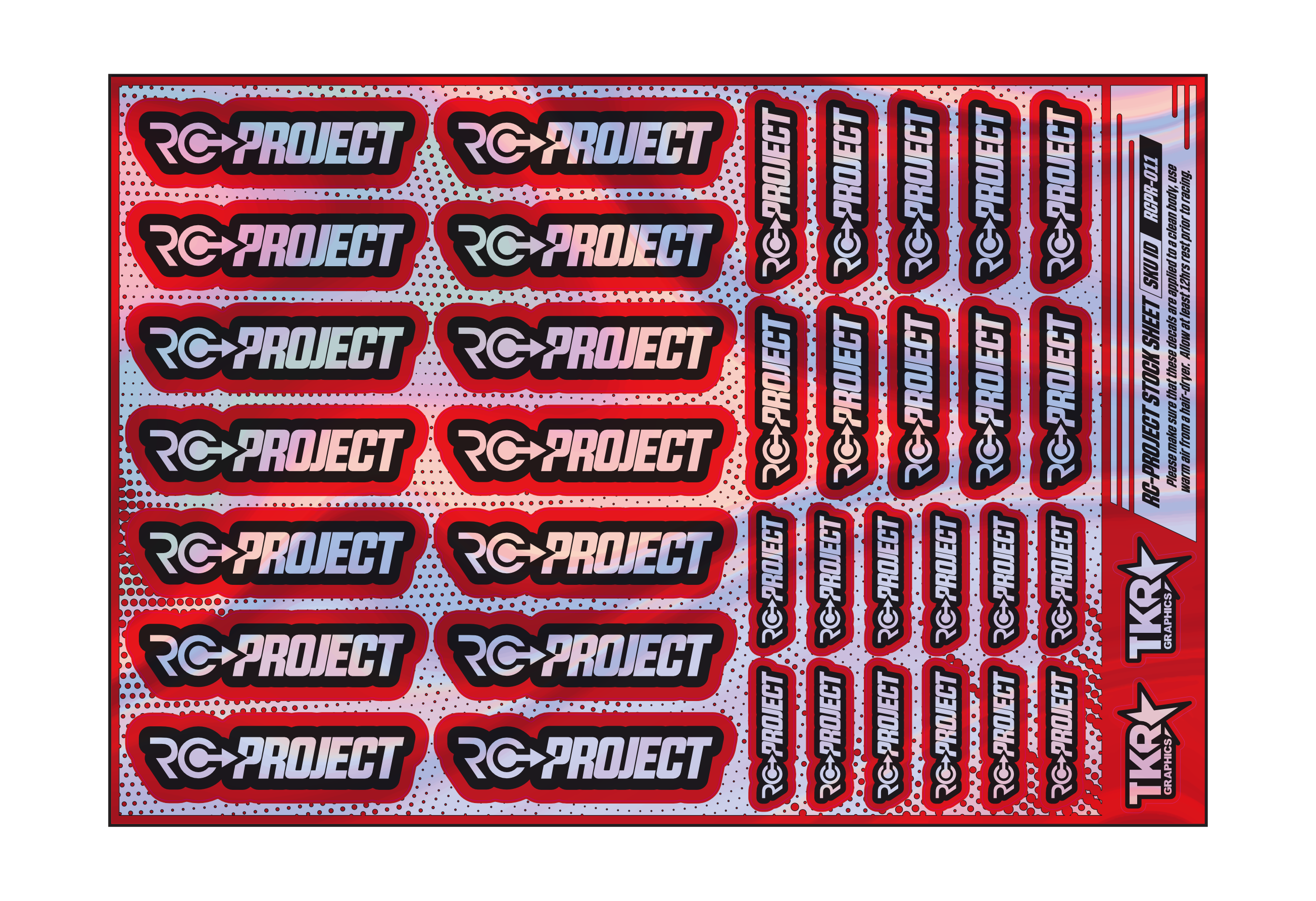 HOLOGRAPHIC RC-PROJECT A5 STOCK SHEET