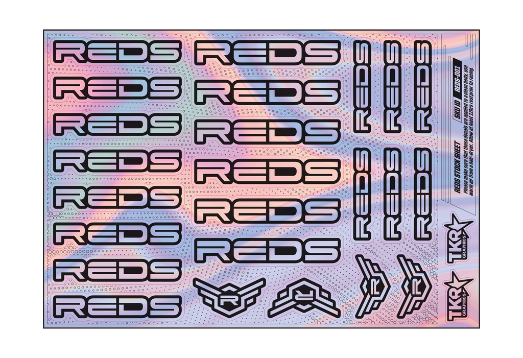 HOLOGRAPHIC REDS A5 STOCK SHEET
