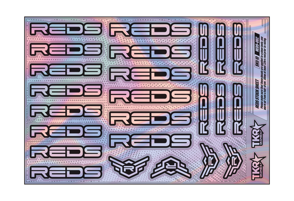 HOLOGRAPHIC REDS A5 STOCK SHEET