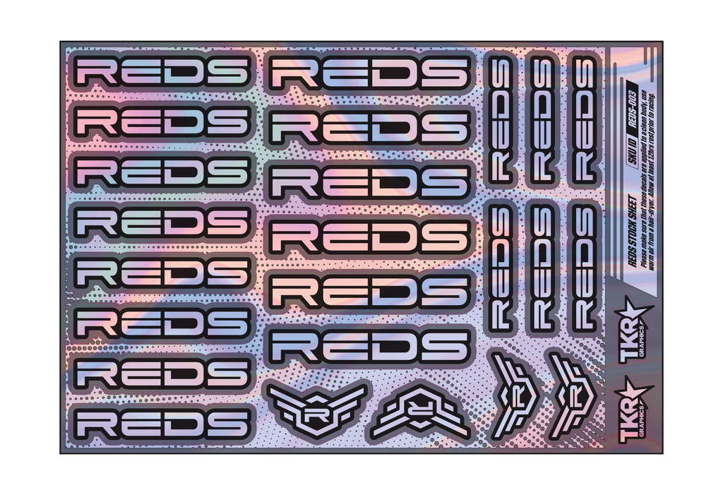 HOLOGRAPHIC REDS A5 STOCK SHEET