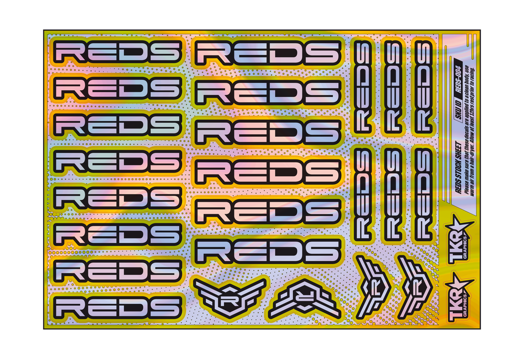 HOLOGRAPHIC REDS A5 STOCK SHEET