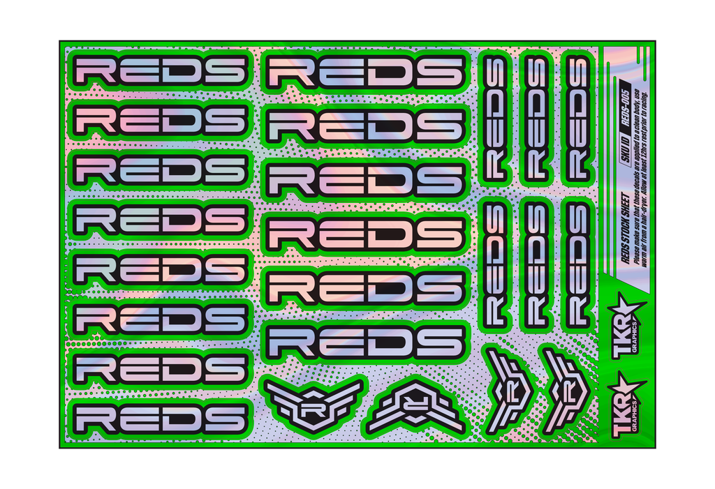 HOLOGRAPHIC REDS A5 STOCK SHEET