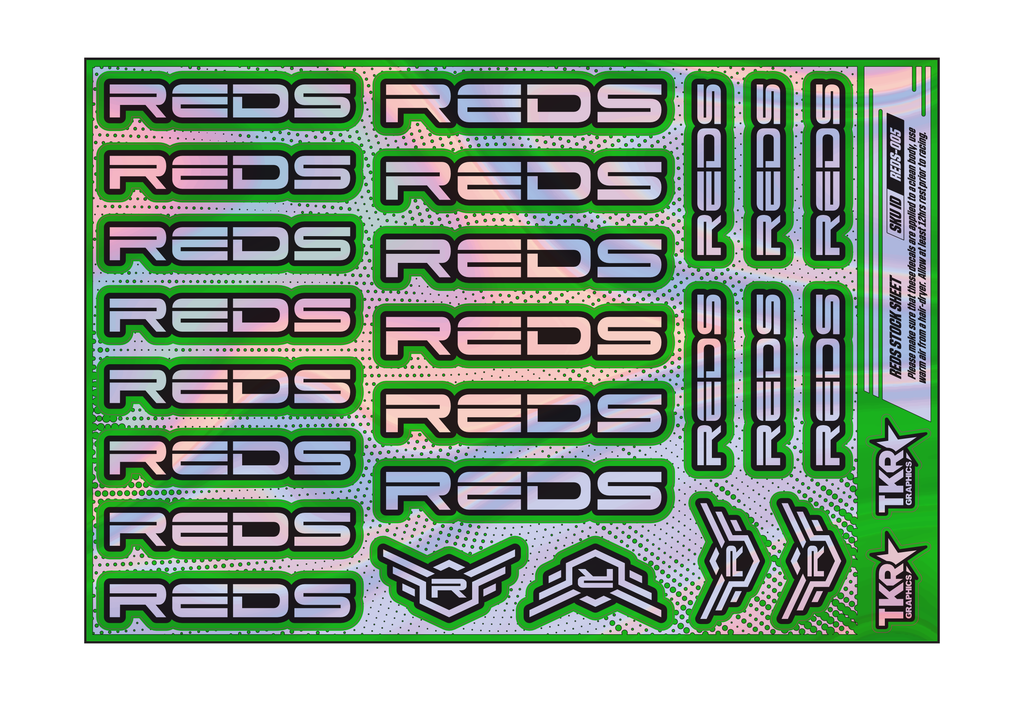 HOLOGRAPHIC REDS A5 STOCK SHEET