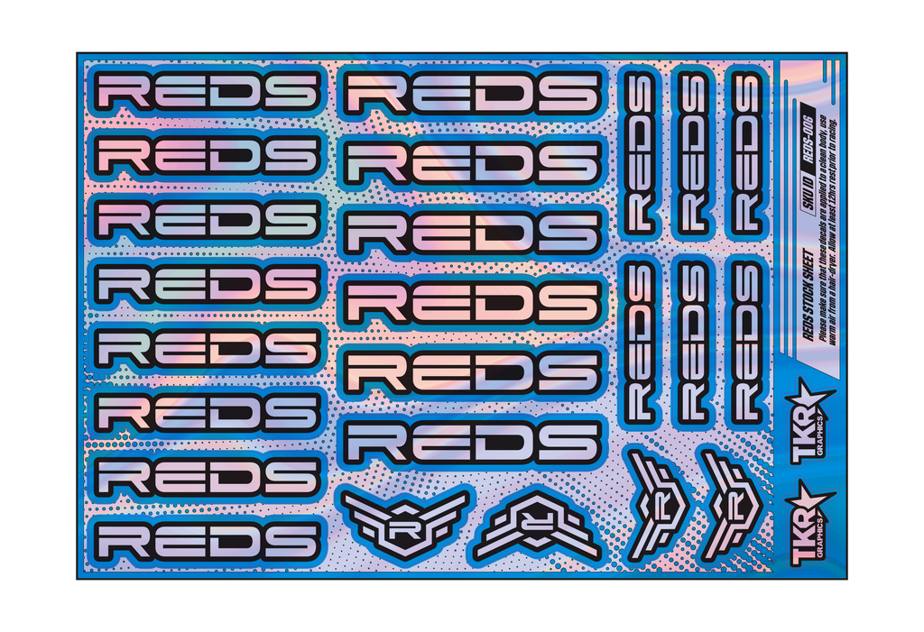 HOLOGRAPHIC REDS A5 STOCK SHEET