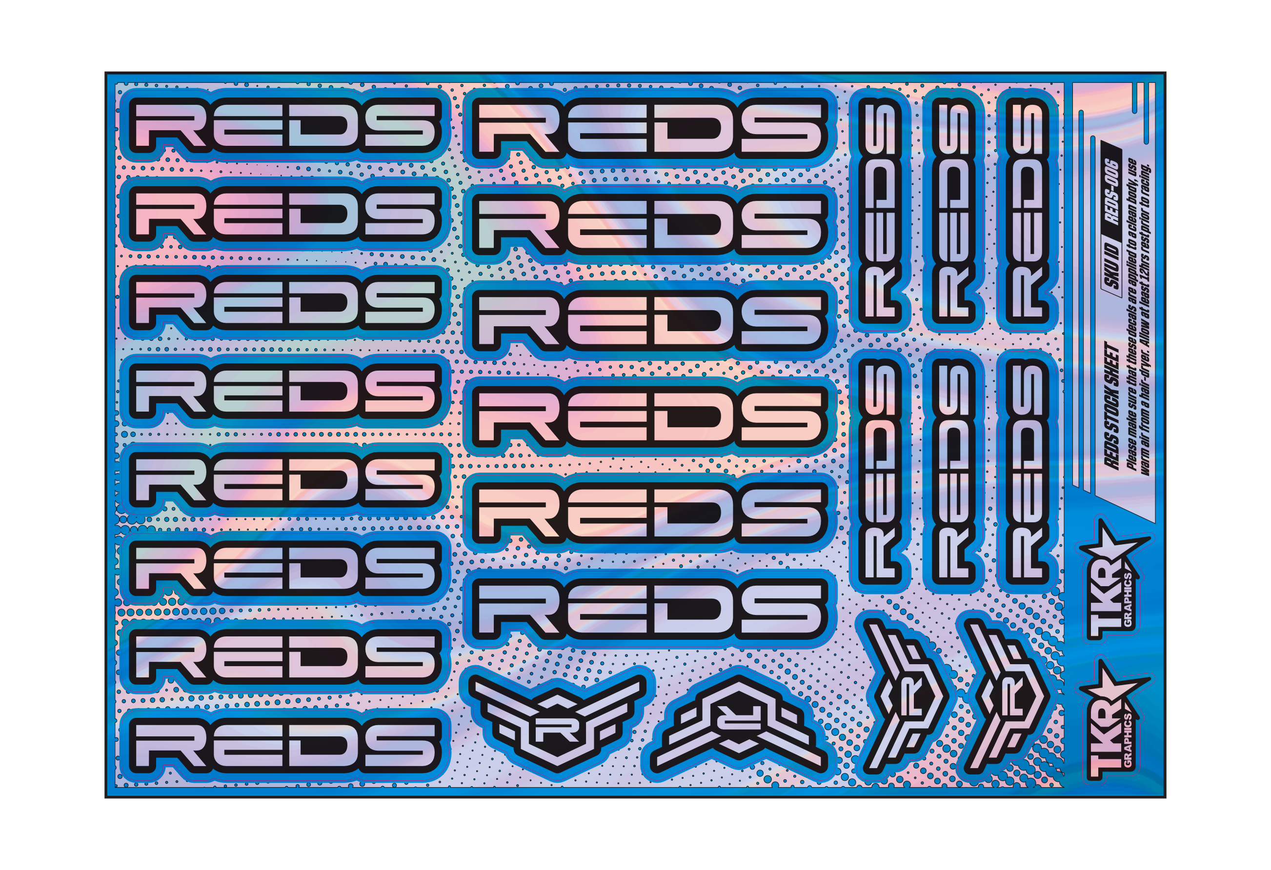 HOLOGRAPHIC REDS A5 STOCK SHEET