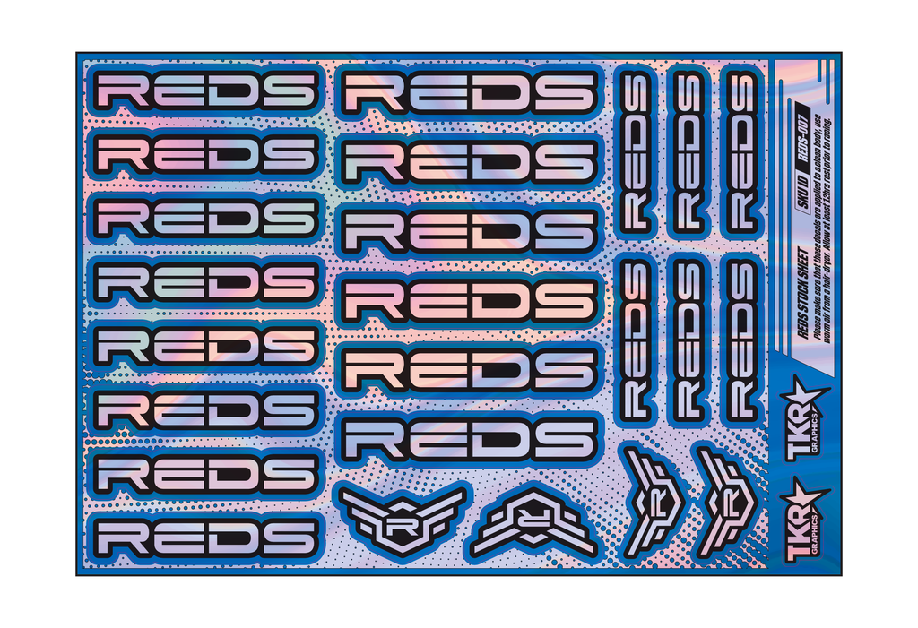 HOLOGRAPHIC REDS A5 STOCK SHEET
