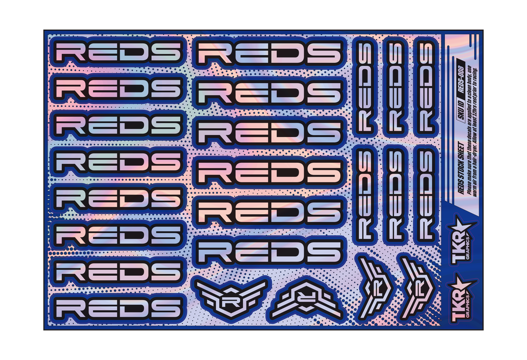 HOLOGRAPHIC REDS A5 STOCK SHEET