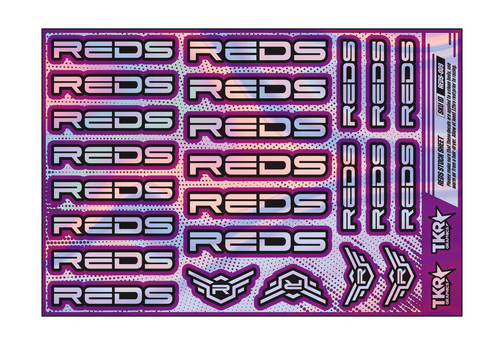 HOLOGRAPHIC REDS A5 STOCK SHEET