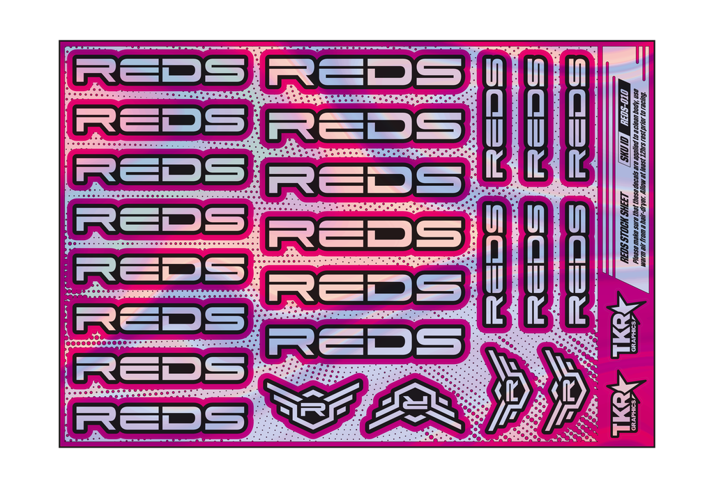 HOLOGRAPHIC REDS A5 STOCK SHEET