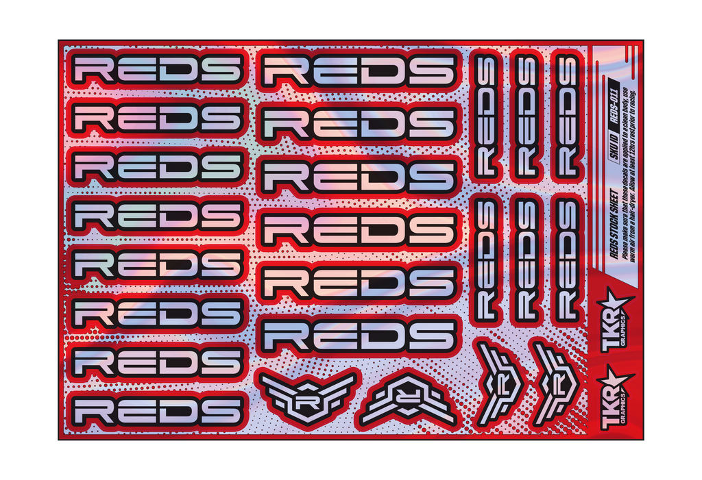 HOLOGRAPHIC REDS A5 STOCK SHEET