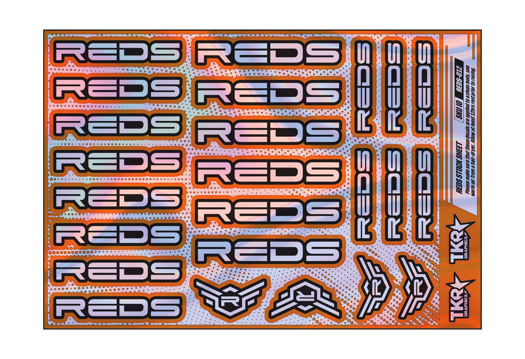 HOLOGRAPHIC REDS A5 STOCK SHEET