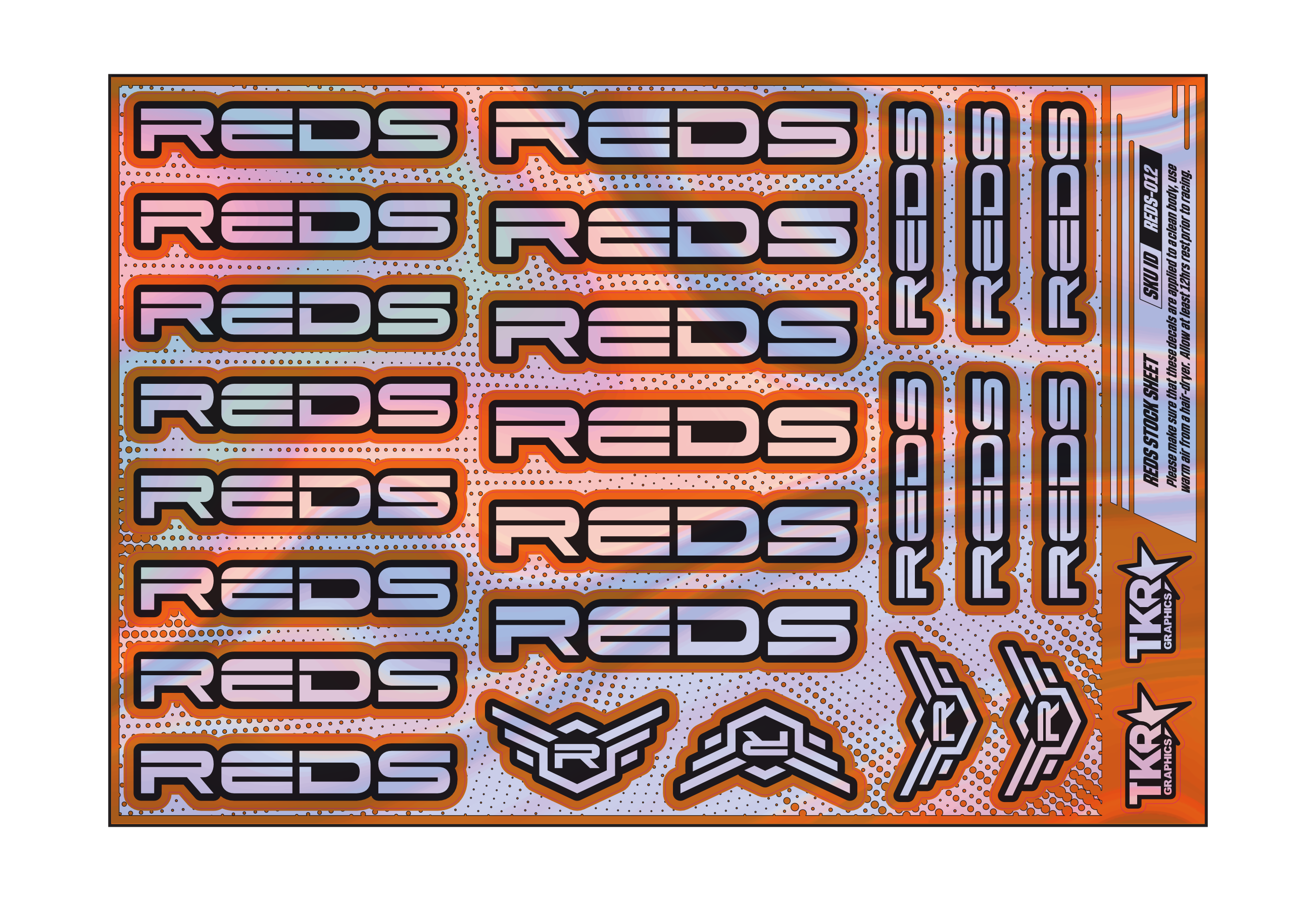 HOLOGRAPHIC REDS A5 STOCK SHEET