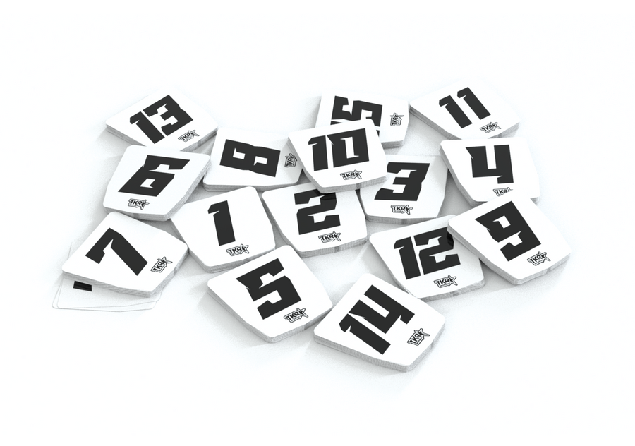 RACE NUMBERS 1-15