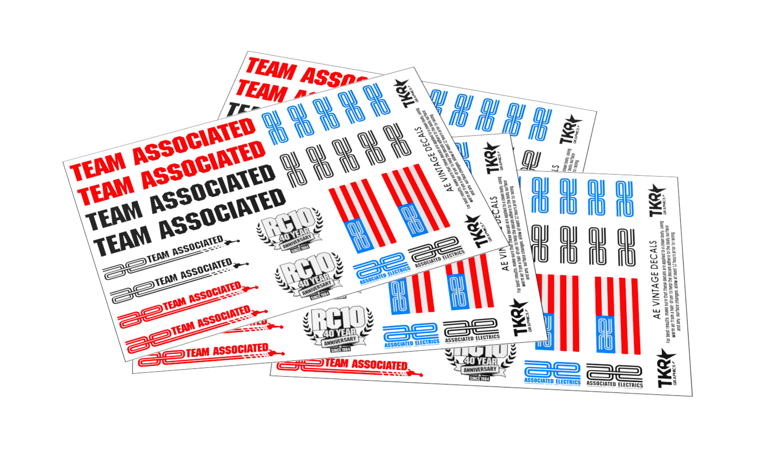 TEAM ASSOCIATED VINTAGE A5 SHEET ON CLEAR VINYL