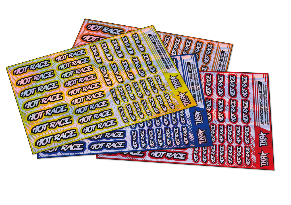 HOLOGRAPHIC HOTRACE A5 STOCK SHEET