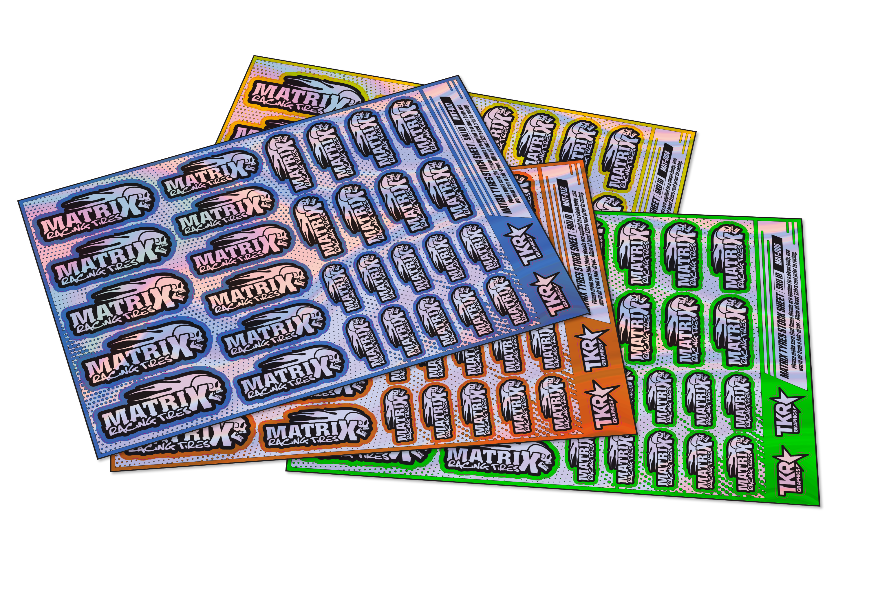 HOLOGRAPHIC MATRIX TYRES A5 STOCK SHEET