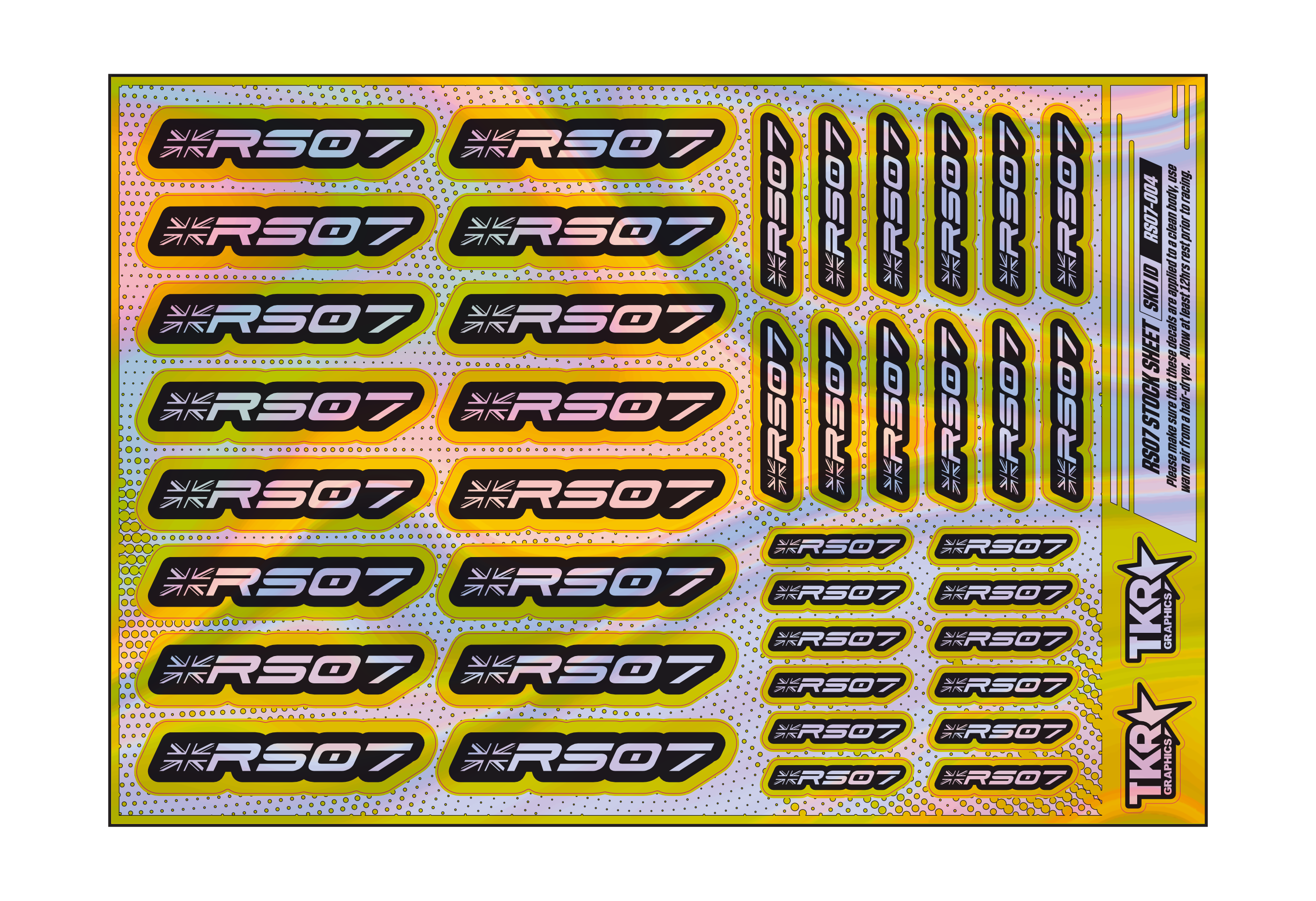 HOLOGRAPHIC RS07 A5 STOCK SHEET
