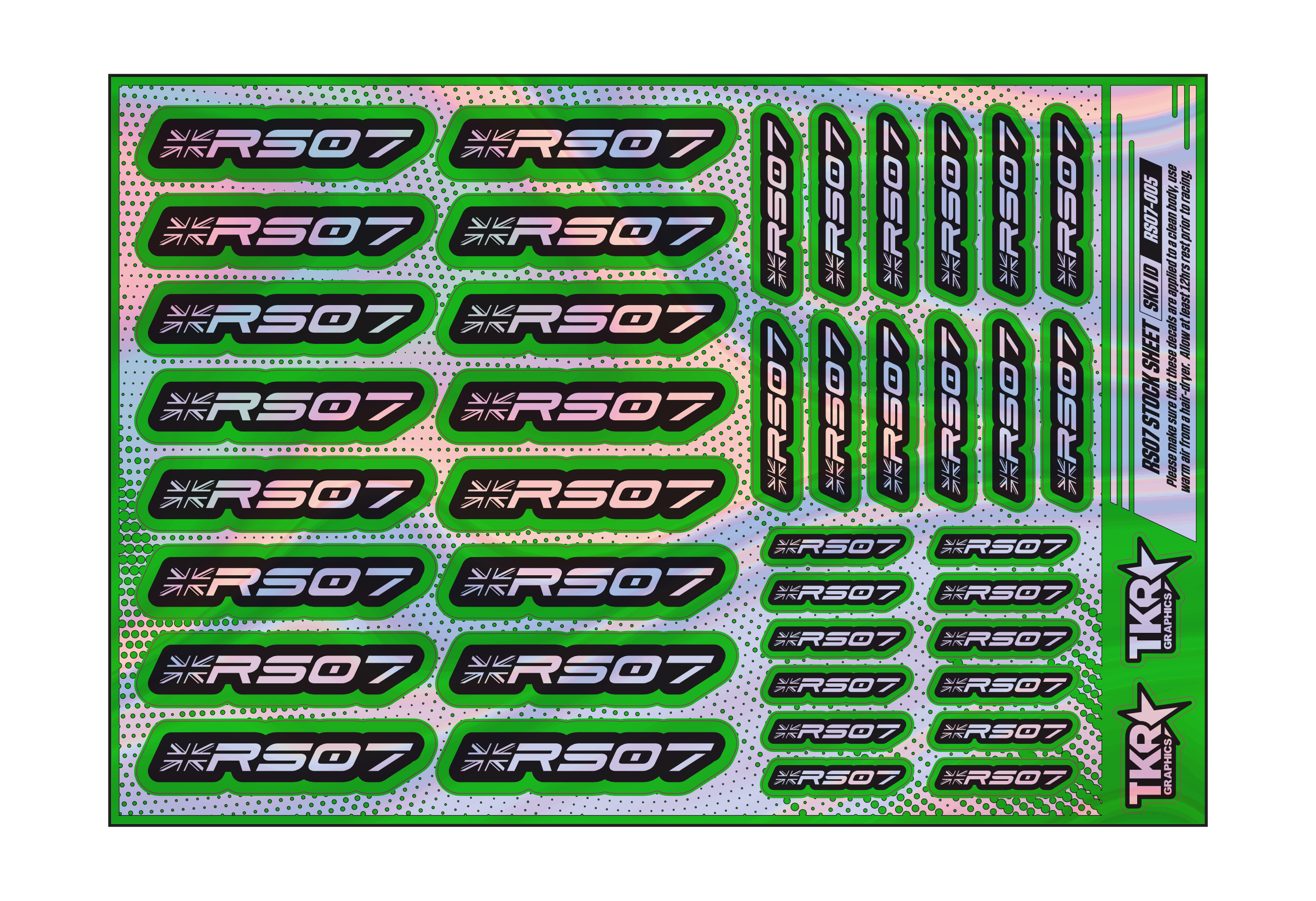 HOLOGRAPHIC RS07 A5 STOCK SHEET