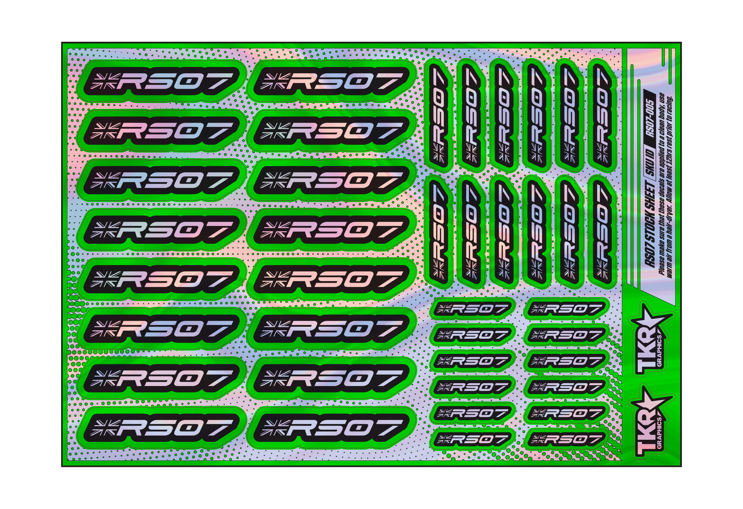 HOLOGRAPHIC RS07 A5 STOCK SHEET