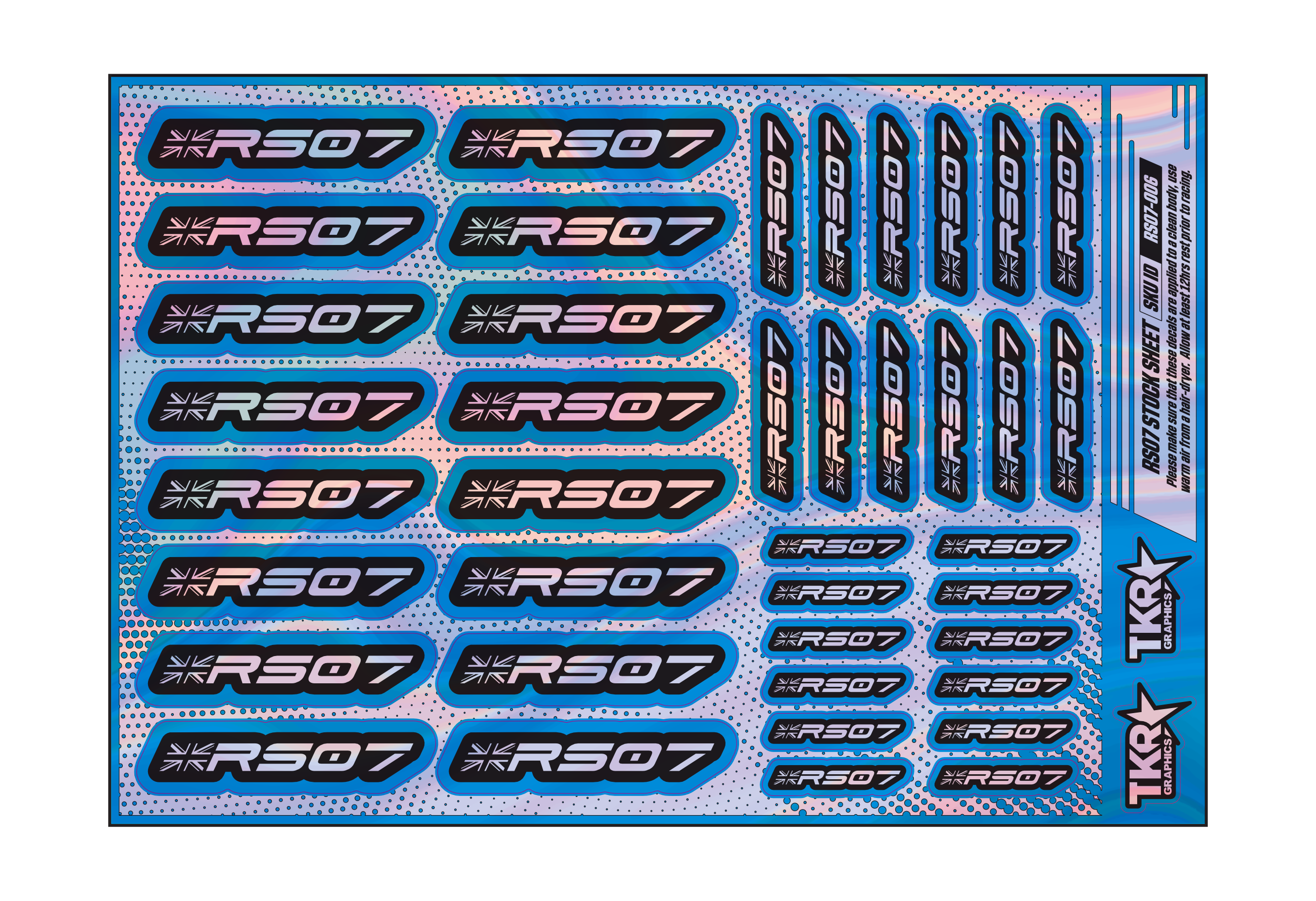 HOLOGRAPHIC RS07 A5 STOCK SHEET
