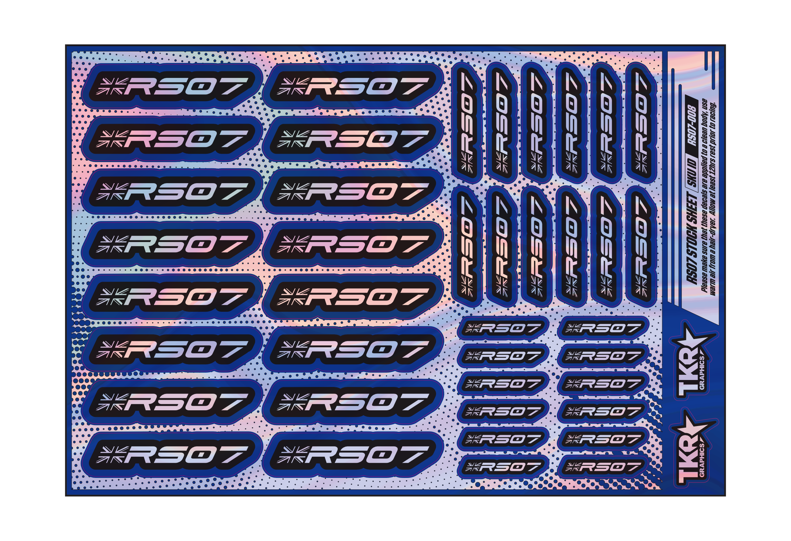 HOLOGRAPHIC RS07 A5 STOCK SHEET