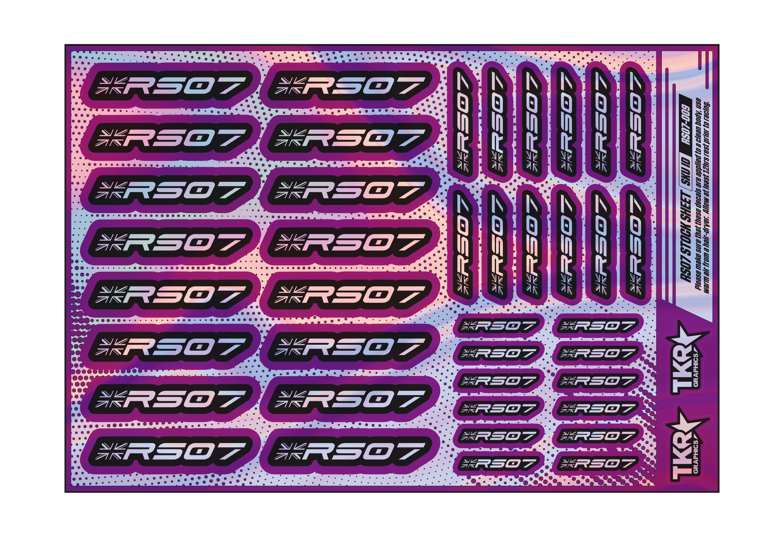 HOLOGRAPHIC RS07 A5 STOCK SHEET