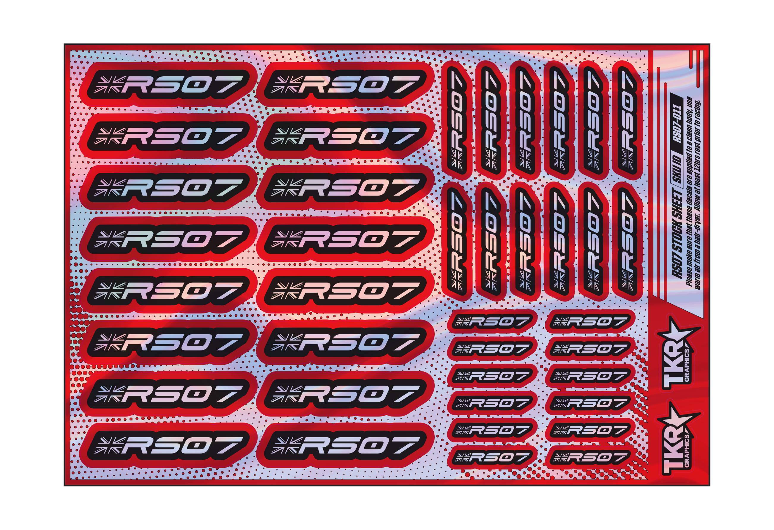 HOLOGRAPHIC RS07 A5 STOCK SHEET